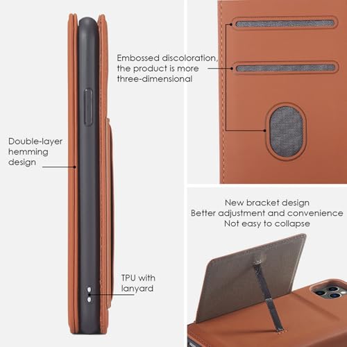 Housse cuir iPhone 16 Pro Max rouge pour visionner vos vidéos en voyage