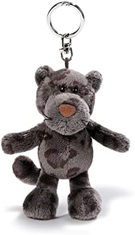 Porte-clés NICI Peluche Léopard Des Neiges Eleni Snowbell - 10 Cm, Blanc - Écologique (matières Recyclées) - Cadeau Hiver Mignon