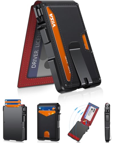 Image of Wallet for Mens Minimalist Wallet 9-13 Cards RFID Blocking Slim Wallet