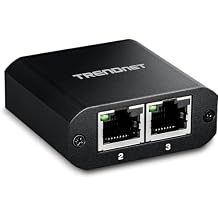 TRENDnet 2-Port Gigabit Splitter with USB Type C Power, TEG-102S, Splits One Network Connection Into Two, Ethernet Splitter, USB Type C Power Cable Included, NDAA & TAA Compliant