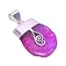 Produktbild Bullahshah Frauen Sterling Silber Überlagerung Rosa Solar Quarz Druzy Stein 2,2 Zoll Halskette Anhänger Handgemachte Rhodium Überzogene Kette NLG-1237