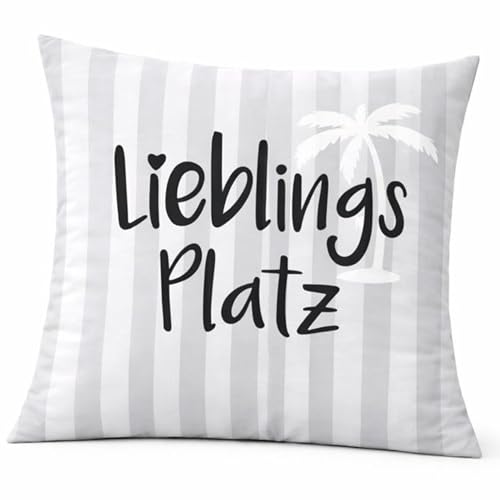 Quantum Interior by Maxland Wetterfeste Outdoor-Kissen mit Füllung und Reißverschluss - Wasserabweisend Pflegeleicht UV-beständig - In Verschiedenen Größen und Farben (Lieblingsplatz 45x45cm)
