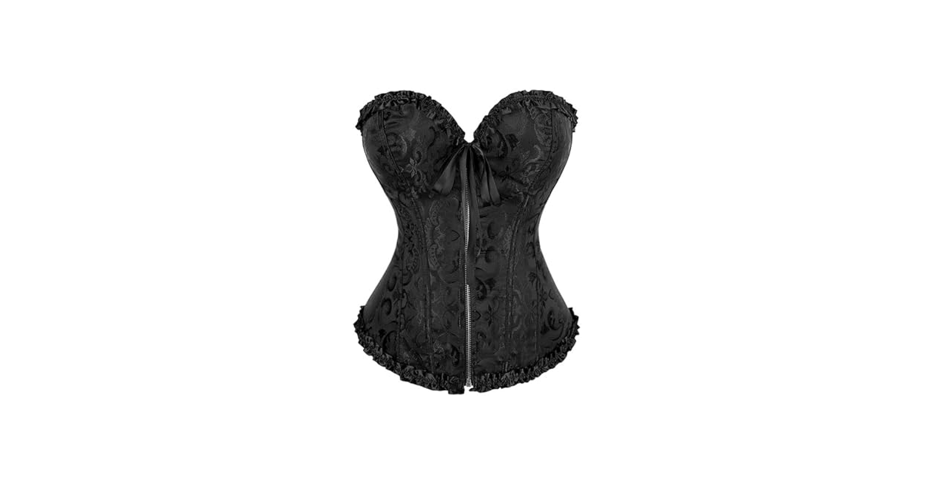 JOAU Women's Lace Up Boned Overbust Corset Medieval Vintage