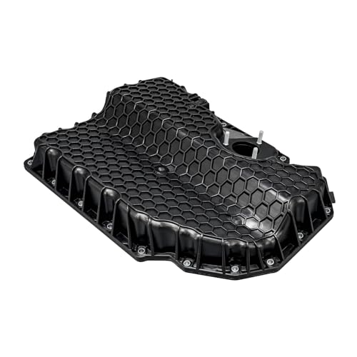 Image of KAX Engine Oil Pan for Tiguan, Q3, Passat, GTI, Golf Alltrack, Beetle, A3 | VWP55A with Drain Plug & Gasket Compatible with A3 Quattro, Golf, Jetta, Golf SportWagen, S3, Golf R, TT Quattro, TTS Quattro