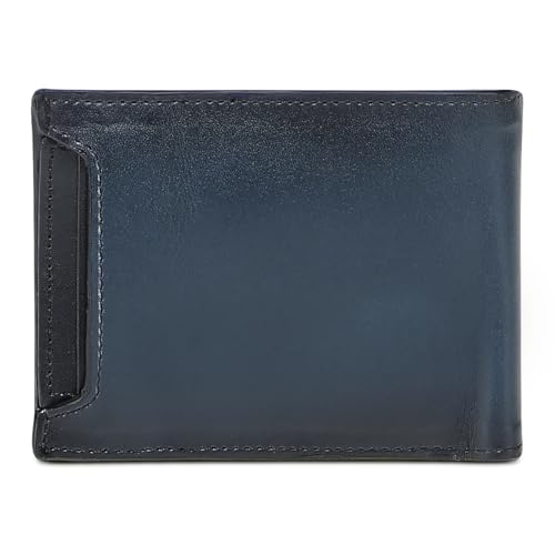 Cuadra Wallet for Men in Genuine Stingray Leather Black (Blue)