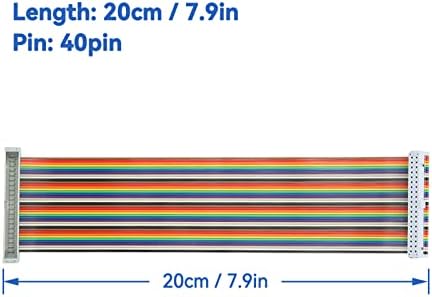 Agatige GPIO Wire,5Pcs GPIO Cable for Raspberry Pi Male to Female 40pin Wire Computer Accessories 20cm(Male to Female)