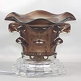 Brown Electric Glass Fragrance Scented Oil Warmer (Burner/Warmer/Lamp
