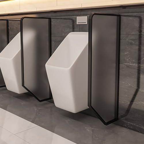 Wall-Mounted Men's Urinal Privacy Baffle with Tempered Glass - Durable Urinal Screens for Hotels, Public Restrooms, Shopping Malls, Enhancing Bathroom Privacy and Hygiene.