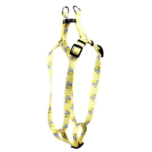 Image of Yellow Dog Design Yellow Elephants Step-in Dog Harness-Small-3 /4 and fits Chest Circumference of 9 to 15 inch