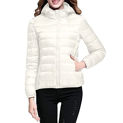 Kobilee Piumino Donna Invernale 100 Grammi Leggero Corto Giubbotto Imbottito con Cappuccio Trapuntato Elegante Caldo Mezza Stagione Giacca Invernale