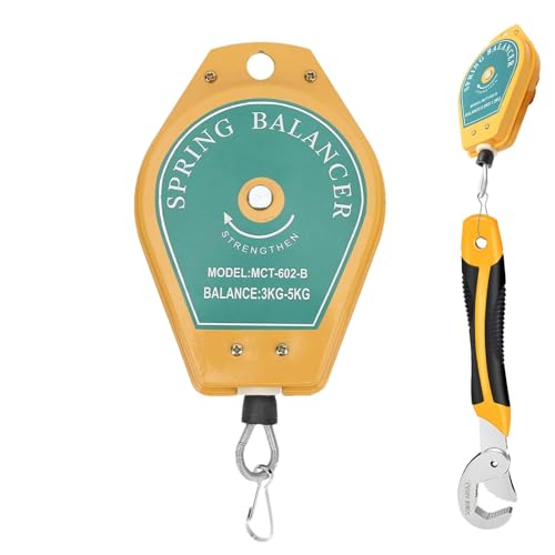 Strumento di bilanciamento a molla | Supporto retrattile per portautensili da 3 a 5 kg, versatile, anti-caduta, sicuro, tensione regolabile per infissi, linee di montaggio, rack, morsetti