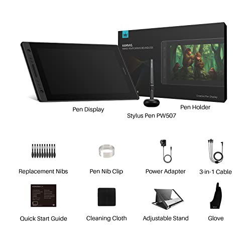 Huion GT-156-US-STAND Kamvas Pro 16 Drawing Tablet With Screen, 15.6 Inch Pen Display Anti-Glare Glass 6 Shortcut Keys Adjustable Stand, Graphics Tablet thumb #8