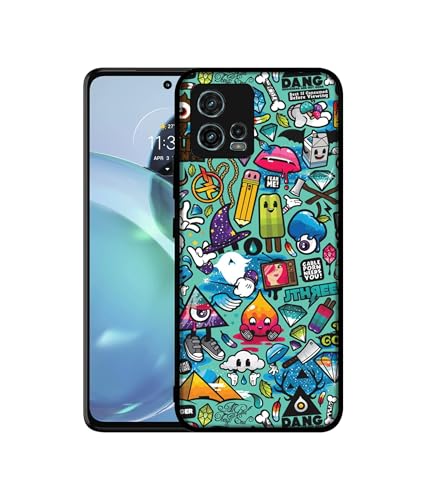 Image of Crazy Design Premium 2D Printed Metal Back Case Cover for Motorola Moto G72 4G