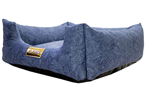 Cama Luxo Para Cachorro Luppet Médio Grande Porte Acima de 13 kg Azul Petroleo GG