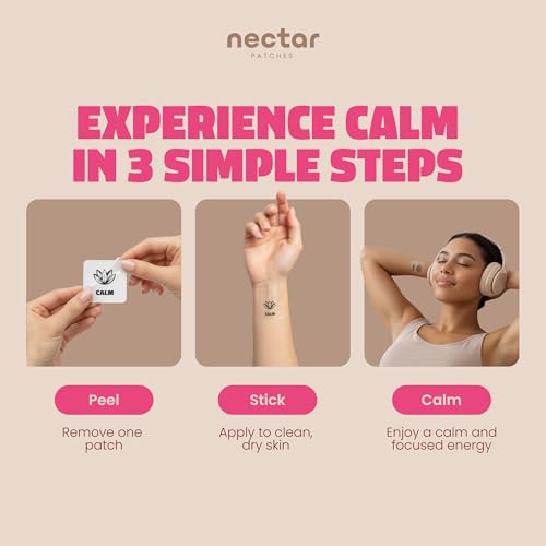 Image of Nectar Calm Patches | 10-Pack for All-Day Relaxation & Unwinding | with Hemp, Passion Flower & Valerian Root