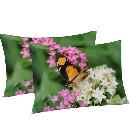 Housse de couette 220x240 fleurs imprimé papillon avec fermeture éclair - 8