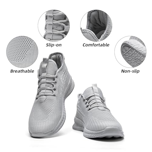 Image of DLWKIPV Womens Walking Shoes Slip On Sneakers Tennis Shoes Running Sport Workout Gym Shoes Athletic Non Slip Lightweight Breathable Fashion Casual Shoes for Travel Work
