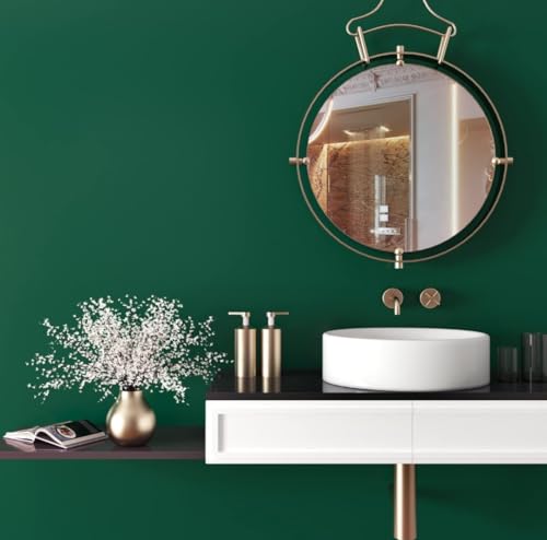 Image of DEEMUS Dark Green Matte Peel & Stick Self Adhesive Waterproof Sticker for Living Room, Bedroom Office,Almirah, Floor, Tabletop, Wall, Fridge,& Renovation Projects (2 x 20 Feet)