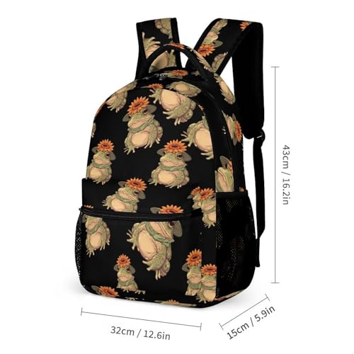 Magical Toad Witch Travel Backpack Casual Daypack Shoulder Bag with Adjustable Shoulder Straps2