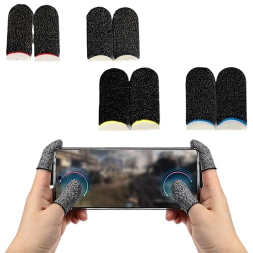 8 Pack Mobile Game Finger Sleeve, Funda Controller de Dedo de Pantalla Táctil Gaming, Thumb Sleeves para Cualquier Juego y Dispositivo móvil