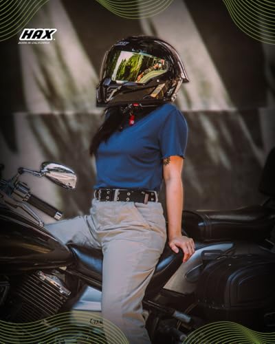 Image of HAX Full Face Motorcycle Helmet for Adult Men and Women, DOT & ECE 22.06 Certified - Powersports Advanced Ventilation Motocross Helmet for Motorbike Street Bike