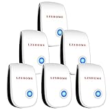 害虫駆除器 ネズミ撃退器 超音波式 虫除け器 鼠/ゴキブリ/蚊/虫/アリ/ノミ/ハエ/ダニ/シロアリ/ハチ/クモ対策器/コウモリなどに対応 害虫駆除機 80-120㎡有効範囲 コンセント式 省エネ 静音無毒 子供やペットに安心 二種類モード FCC認証済み(6個セット)