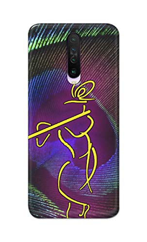 Image of PRINTFIDAA Lord Krishna On Peacock Feather Hard Back Cover for Poco X2 / Redmi K30 / Redmi K30 5G Back Cover -(P6) KAT1007