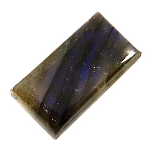 Cabochon octogonale en labradorite naturelle bleue 30,6 carats, pierre fine de taille small