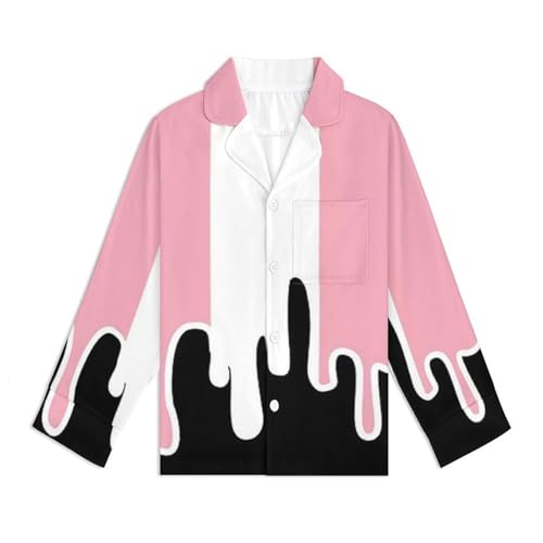 Trans Pride FlagChildren's Pajama Set Cute Cartoon Home Clothes160CM4