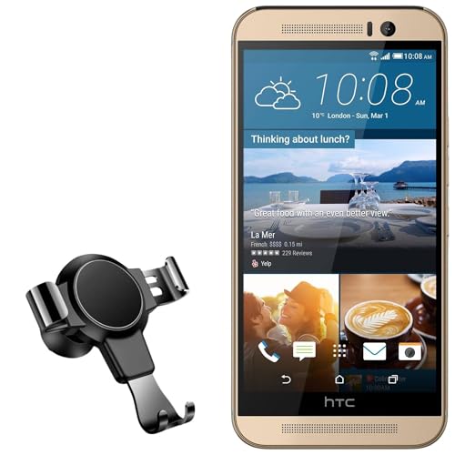BoxWave Car Mount Compatible with HTC One (M9e) - X-Switch Car Mount, Air Vent Mounted Holder Simple Minimal - Jet Black