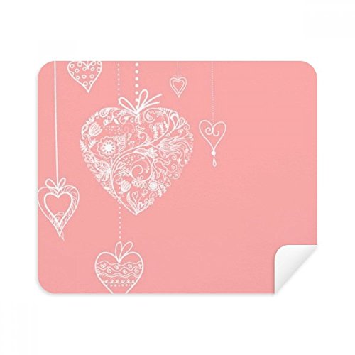 Nettoyeur écran téléphone au motif cœur rose pour garder des verres impeccables