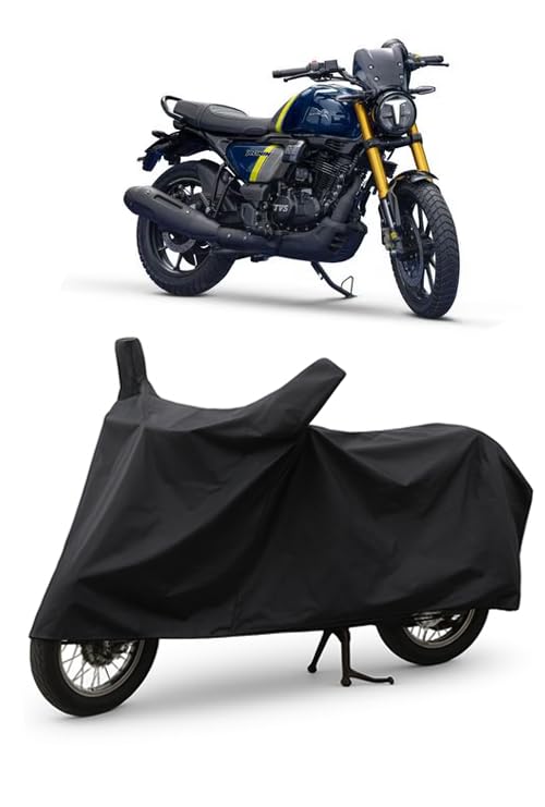 Image of Daxo Heavy Duty Waterproof Scooty & Bike Cover for Tvs Ronin 225 - UV Resistant, Dustproof & Rain Protection, All-Weather Outdoor Cover for Bikes & Scooty with Buckle Straps