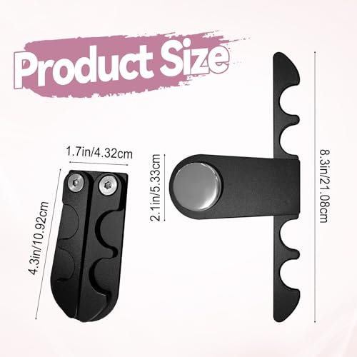 HSOKEW 2Pcs Portable Cue Stick Holder, Portable Pool Stick Holder Foldable 4-Cue Against Table Pool Claw Cue Holder Weighted Metal Pool Cue Holder for Billiard Table (Black)