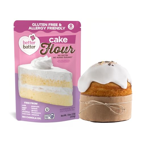 Better Batter Cake Flour Certified Gluten-Free, Top 9 Allergen-Free, 1LB Pouch