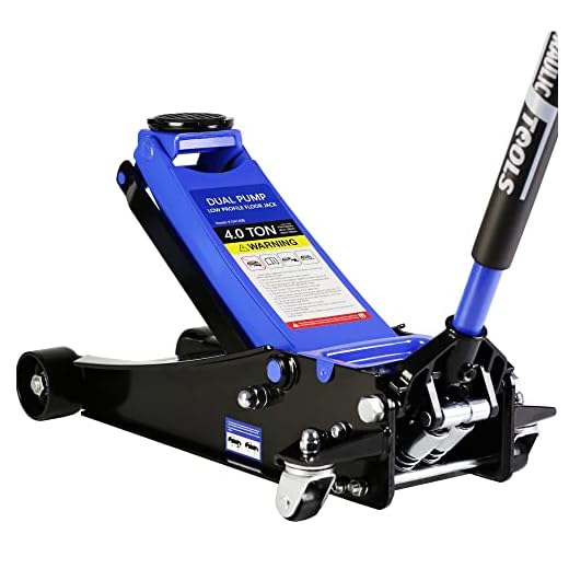 Floor Jack, 4 Ton Low Profile Floor Jack, Heavy-Duty Steel Racing Hydraulic Floor Car Jack with Dual Piston Quick Lift Pump, Floor Jack Lifting Range 4"-21",quickjack Truck Jack