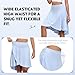 Zando Women's White Wrap Skorts - High Waist Flowy with Shorts, Asymmetric Ruffle Hem High Low Midi Skirt Athletic Skorts for Women Dressy Casual with Pockets Tummy Control Trendy Summer Medium