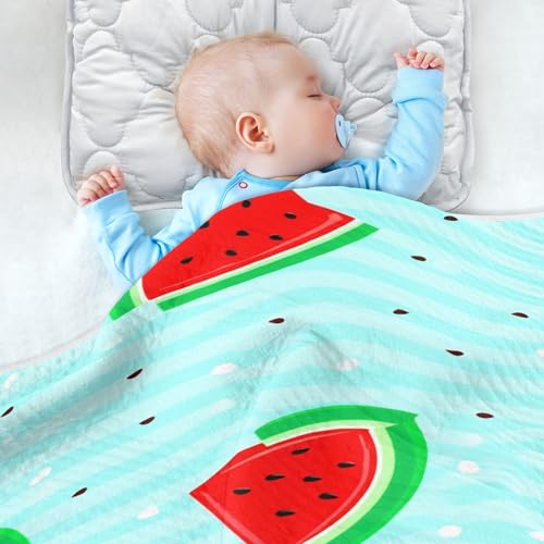 Burbuja Watermelon Slices Baby Blanket for Boys Girls, Nursery Soft Warm Swaddling Receiving Baby Blankets, 30x40 in Toddler Blanket4