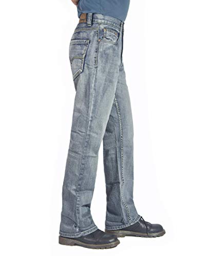 Image of Flypaper Men's Fashion Bootcut Blue Jeans Regular Fit Mens Work Pants