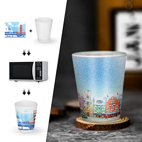 Agh Sublimation Frosted Shot Glasses 1.5 Oz Set Of 12 Shot Glasses Sublimation Blanks Products Personalized Shot Glasses Bulk With Heavy Base For Whiskey, Tequila, Vodka, Espresso #TOP4