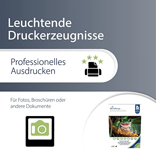 MediaRange DIN A4 Fotopapier für Tintenstrahldrucker, 160g, 50 Blatt