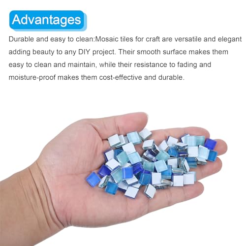 Azulejos de mosaico de cristal de 1 cm para rellenar proyectos de arte sin romper piezas 5