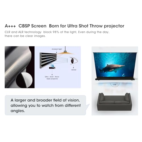 Pantalla motorizada de piso 120'' UST ALR para proyector miniatura 5