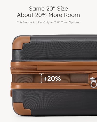 Image of Coolife Luggage Set, Light and Durable Hardshell, 3-Piece, Apricot Black