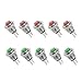 LC LICTOP Momentary Push Button Switch, SPST 125V 1A, 2 Pin Panel Mount Mini Cap Switches for Electronic Electical PCB Projects, 8mm Hole Diameter, 5Pcs Red & 5Pcs Green