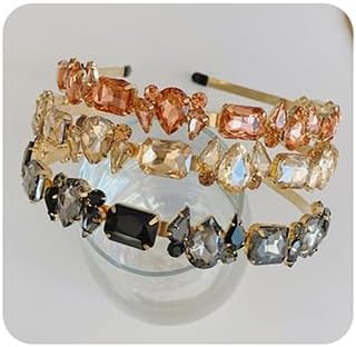 Wiwpar Diademas finas con diamantes de imitación para mujer, bandas elásticas para la cabeza, vendimia, accesorios para el cabello, 1 recuento