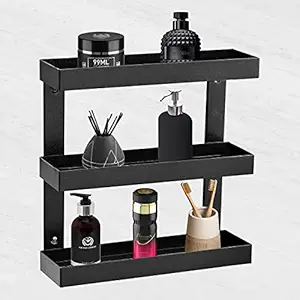 Plantex Bathroom Organizer - GI Metal 3 Tier Multipurpose Bathroom Shelf for Wall/Bathroom Accessories