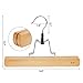 SONGMICS 12 Pack Wooden Pants Hangers, Premium Solid Wood with Non-Slip Felt, Hold Pants Tightly, Smooth Finish Wood Skirt Hangers, with 360° Swivel Hook, Natural UCRW007-12