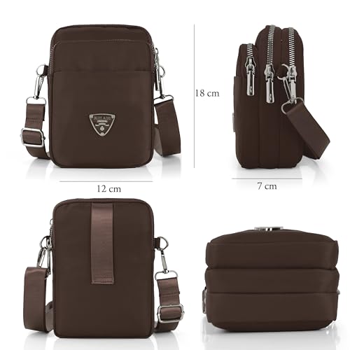 Image of J I Women's Small Cross-Body Phone Bag Stylish Mobile Cell Phone Holder Pocket Purse Wallet Sling Bag Mini Shoulder Bags