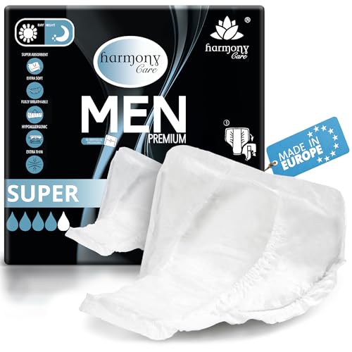 Harmony Care® Men - Compresas de incontinencia súper absorbentes para
