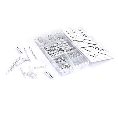 200 Piece Muzerdo Spring Assortment Set | Zinc Plated Compression And Extension Springs #TOP7